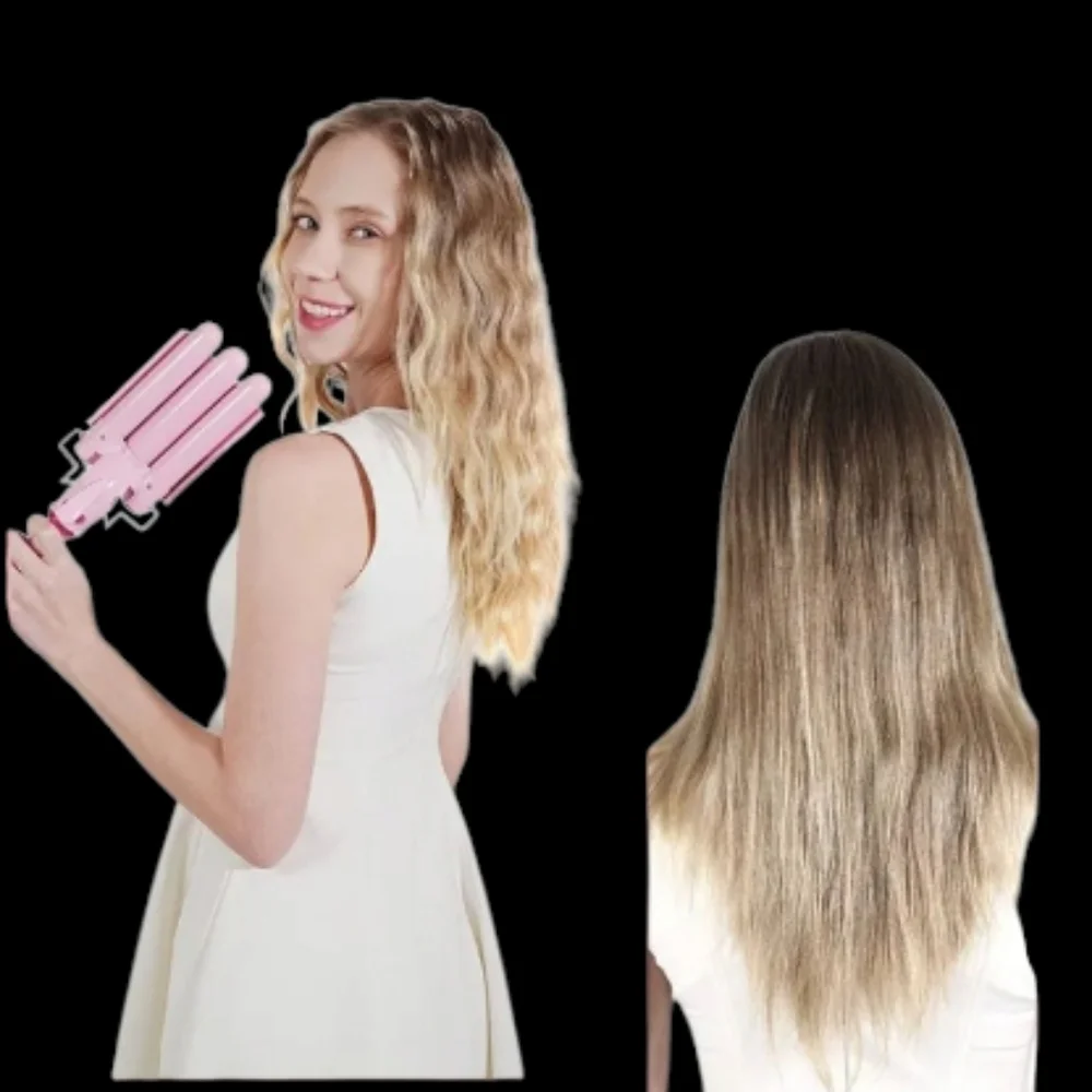 Pink Triple Barrel Hair Waver/Curler